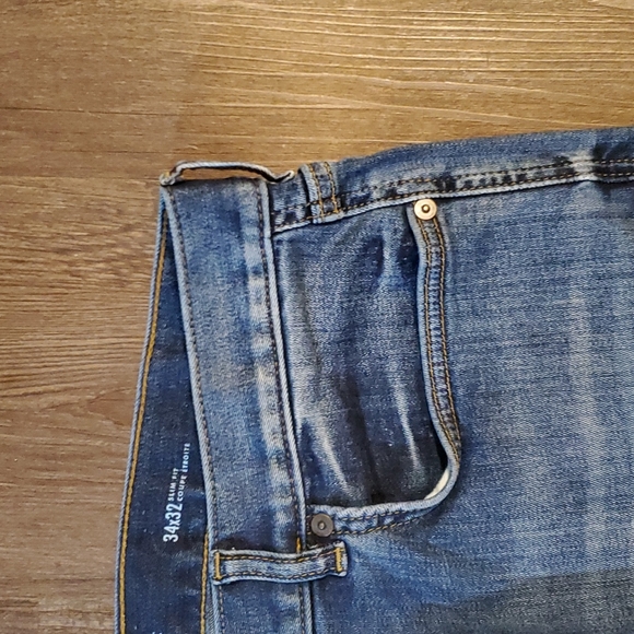 Banana Republic Traveler Men's Jeans 34x32 (Actual 36x31) Blue Denim Slim Fit - Picture 7 of 15